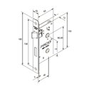 Ver imagem 4 de Fechadura Externa Pado Sara Quadrada 40mm Cromada Escovada Externa