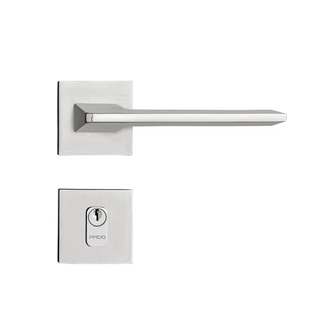 Fechadura Externa Pado Sara Quadrada 40mm Cromada Escovada Externa