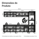 Ver imagem 6 de Armário de Cozinha Completa 300 cm Preto Nice Madesa 01