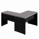 Ver imagem 5 de Mesa em L Escrivaninha 1,20m X 1,50m Escritório F5 Office Cor:cinza Sagrado com Preto