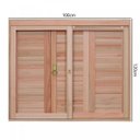 Ver imagem 4 de Janela de Madeira Veneziana 120x100cm com Caixilho 12cm Ewk 220 Rondosul