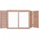 Ver imagem 2 de Janela de Madeira Veneziana 120x100cm com Caixilho 12cm Ewk 220 Rondosul