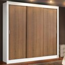 Ver imagem 1 de Guarda Roupa Casal Madesa Lyon 3 Portas de Correr 2 Gavetas - Branco/rustic