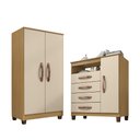 Ver imagem 1 de Armário Multiuso 2 Portas Porto Belo com Cômoda Sapateira Carvalho Off White Clique Chique