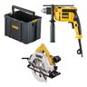 KIT SERRA CIRCULAR + FURADEIRA + CAIXA DE FERRAMENTAS DEWALT 110V/220V - 1