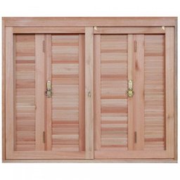 Janela de Madeira Veneziana 100x150cm Com Caixilho 12cm  EWK 260 Rondosul  - 1