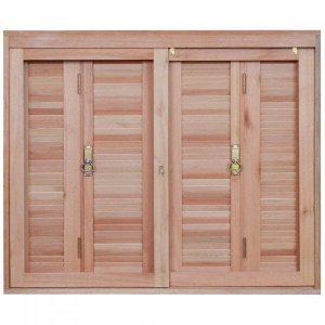 Janela de Madeira Veneziana 100x150cm Com Caixilho 12cm  EWK 260 Rondosul 