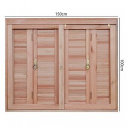 Janela de Madeira Veneziana 100x150cm Com Caixilho 12cm  EWK 260 Rondosul  - 4