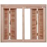 Janela de Madeira Veneziana 100x150cm Com Caixilho 12cm  EWK 260 Rondosul  - 2