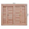 Janela de Madeira Veneziana 100x120cm com Caixilho 12cm Ewk 260 Rondosul - 4