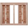 Janela de Madeira Veneziana 100x120cm com Caixilho 12cm Ewk 260 Rondosul - 2