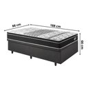 Ver imagem 2 de Base Box Baú 88x188 Linho Cinza com Colchão Gransleep Molas Verticoil
