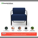 Ver imagem 3 de Kit 02 Poltronas Decorativas Orgânica Living Miska Veludo Azul Marinho - Desk Design