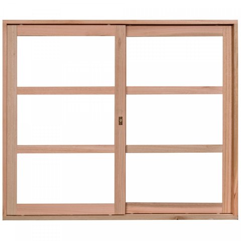 Janela de Madeira de Correr 100x80cm com Caixilho 8,5cm Ewk 290 Rondosul