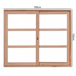 Janela de Madeira de Correr 120x100cm Com Caixilho 8,5cm EWK 290 Rondosul  - 2