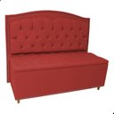 Ver imagem 1 de Kit Cabeceira e Calçadeira com Baú 140 Cm King Casal Diana Suede