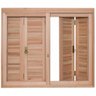 Janela de Madeira Pantográfica 120x120cm com Caixilho 14cm Ewk 360 Rondosul - 2