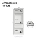 Ver imagem 2 de Guarda-roupa Modulado 2 Portas com Espelho 2 Gavetas 1 Cabideiro Branco Neo Madesa Branco