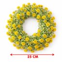 Ver imagem 4 de Guirlanda Coroa de Flores Artificial Enfeite Decorativo 25cm