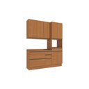 Ver imagem 5 de Kit Cozinha Modulada 4 Peças Maxxi (1aéreo+1balcão+1paneleiro+1complemento) C4p163 Canela -