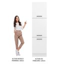 Ver imagem 6 de Paneleiro Agata 60 Cm 3 Portas - Branco Rustic/branco