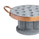 Ver imagem 2 de Kit Fondue Pedra para Queijo e Fogareiro de Pedra Sabão 22cm