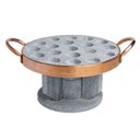 Ver imagem 1 de Kit Fondue Pedra para Queijo e Fogareiro de Pedra Sabão 22cm
