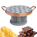 Ver imagem 3 de Kit Fondue Pedra para Queijo e Fogareiro de Pedra Sabão 22cm