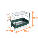 Ver imagem 2 de Churrasqueira com Grelha e Espeto Aberta de Chapa Galvanizada Olibox