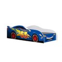 Ver imagem 2 de Mini Cama Carro para Meninos em Mdf Resistente Montessoriana:azul