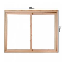Janela de Madeira de Correr 100x100cm Com Caixilho 9,4cm EWR 380 Rondosul  - 2