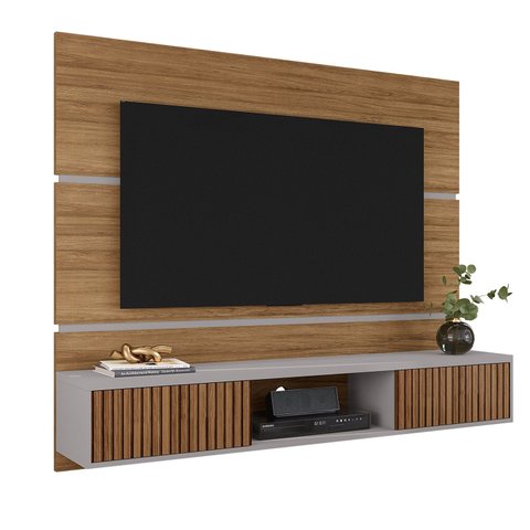 Painel Âmbar Cinamomo com Off-white com Ripado - Bechara