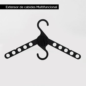 Extensor de Cabides Multifuncional - Preto - Fixel - 10 Unidades - 1