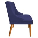 Ver mais imagens de Kit 6 Cadeiras de Jantar Suede Azul Marinho Pés Palito