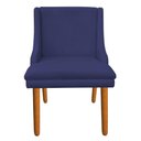 Ver imagem 4 de Kit 6 Cadeiras de Jantar Suede Azul Marinho Pés Palito