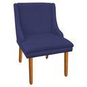 Ver imagem 6 de Kit 6 Cadeiras de Jantar Suede Azul Marinho Pés Palito