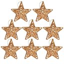 Ver imagem 1 de Kit 8 Estrelas Tridimensional Arabesco Bronze Metalizado 10cm - Magizi