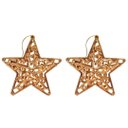 Ver imagem 6 de Kit 8 Estrelas Tridimensional Arabesco Bronze Metalizado 10cm - Magizi