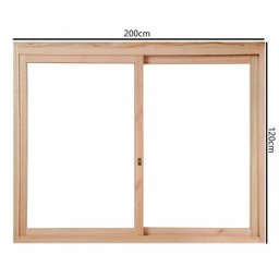Janela de Madeira de Correr 120x200cm Com Caixilho 9,4cm EWR 380 Rondosul  - 2