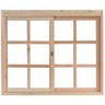Janela de Madeira de Correr 100x100cm com Caixilho 9,4cm Ewk 390 Rondosul - 1