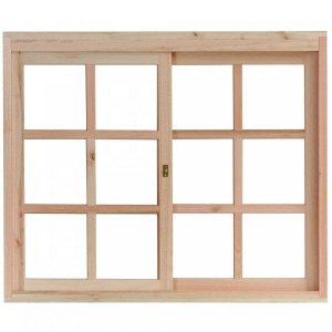 Janela de Madeira de Correr 100x120cm Com Caixilho 9,4cm EWK 390 Rondosul 