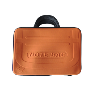 Pasta Maleta Anti-Impacto MZ Slim Case Com Alça e Ziper P/ Notebook 14, 15, 15,6 Pol. - Laranja Reli