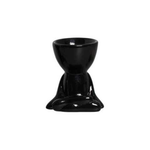 Vaso Noa Plant Preto Sentado Pernas Cruzadas