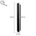 Ver imagem 6 de 5 Arandela Acrilico Aluminio Preto Corredor Lavabo Lup97