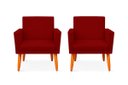 Ver imagem 1 de Kit 2 Poltrona Cadeira para Sala Confortável e Minimalista Paris em Suede