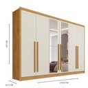 Ver imagem 4 de Guarda Roupa Valência 6 Portas 6 Gavetas Espelhado 100 % Mdf - Mademarcs