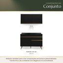 Ver imagem 7 de Armário Cozinha Modulada Compacta Balcão com Pia 120cm Florença Multimóveis MCR2451 Preto