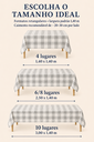 Ver mais imagens de Toalha de Mesa Picnic 8 Lugares Algodão 1,40 x 2,50 m Cinza Claro Santa Sofia
