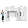 Guarda-roupa Modulado Casal 3 Peças 5 Portas 5 Gavetas com Maleiro Smart Plus - 3