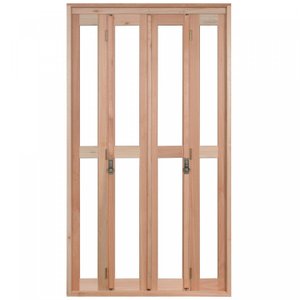 Porta de Madeira Balcão Pantográfica 213x140cm com Batente de 9,4cm Ewk 486 Rondosul